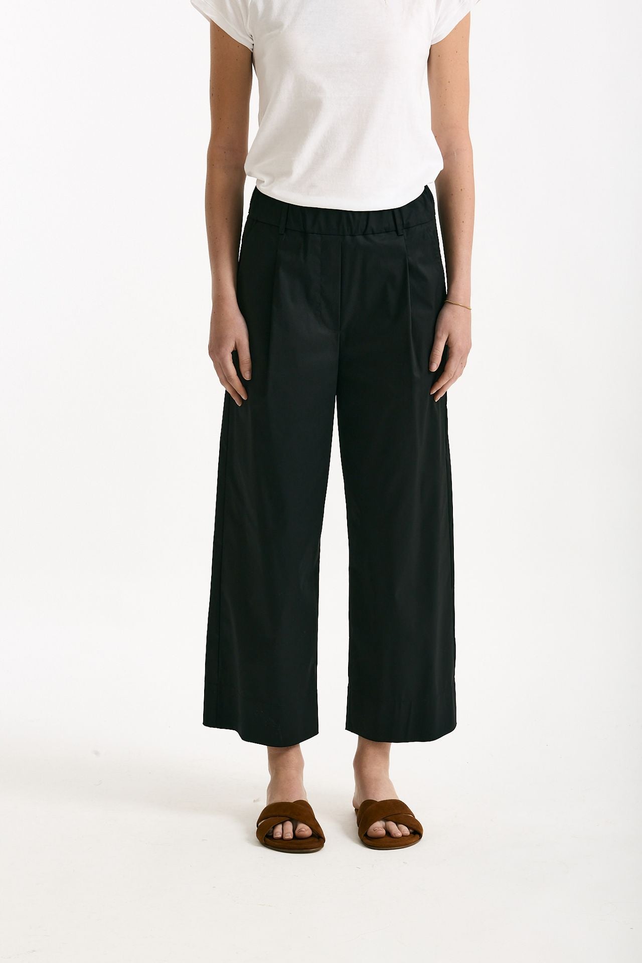Pantalone in cotone nero donna ( p - s ) - 1