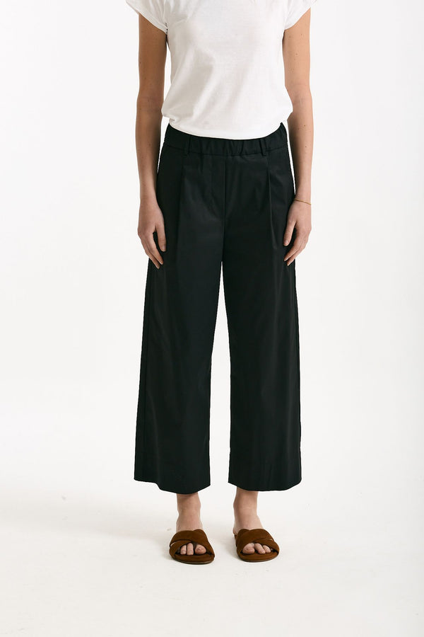 Pantalone in cotone nero donna ( p - s )