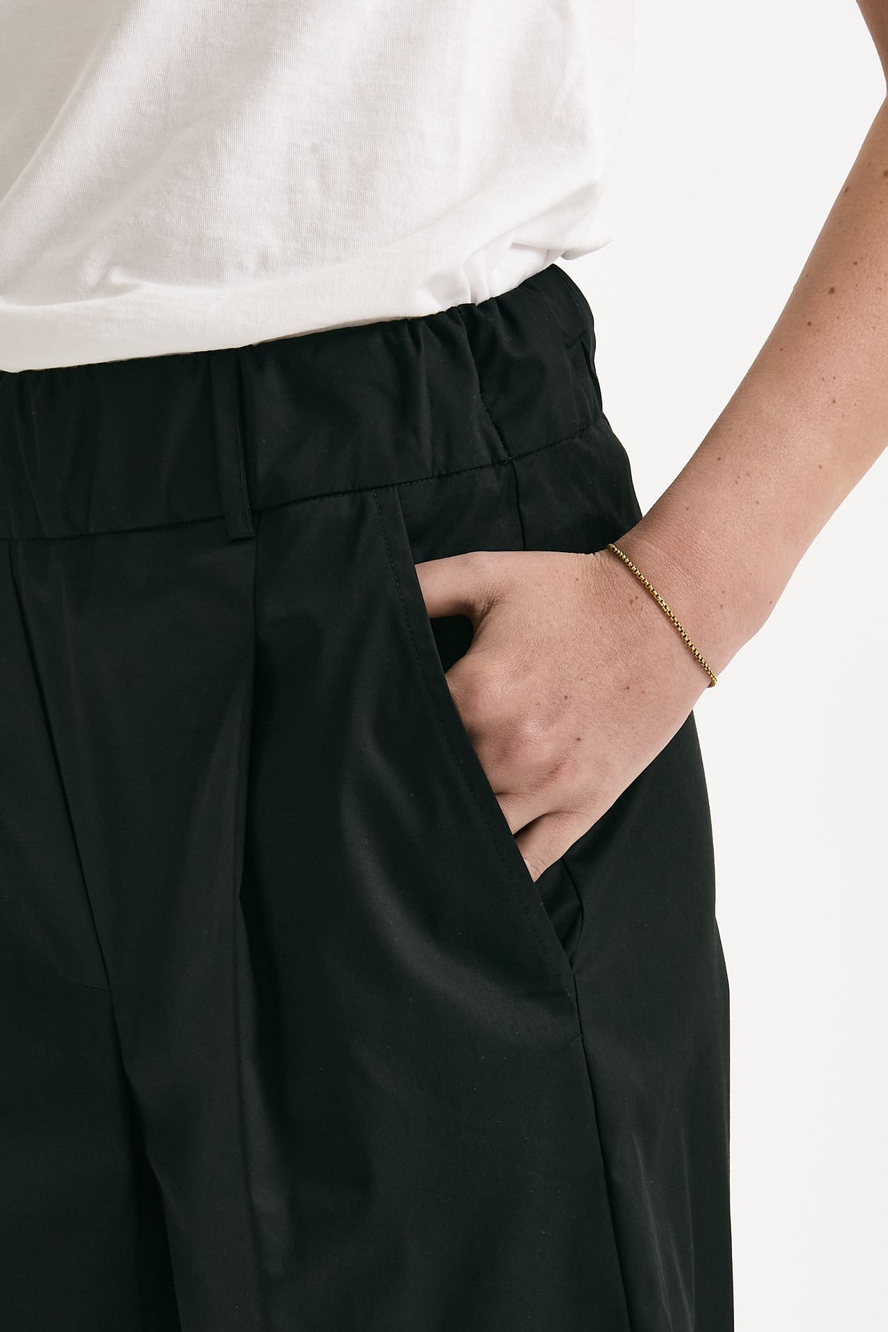 Pantalone in cotone nero donna ( p - s ) - 6