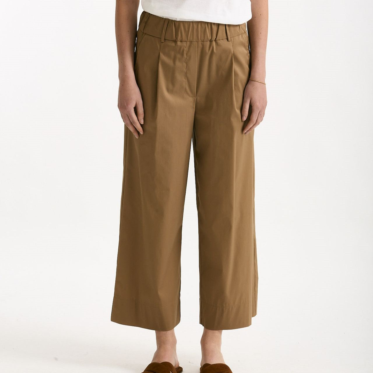 Pantalone in cotone cammello donna ( p - s ) - 7
