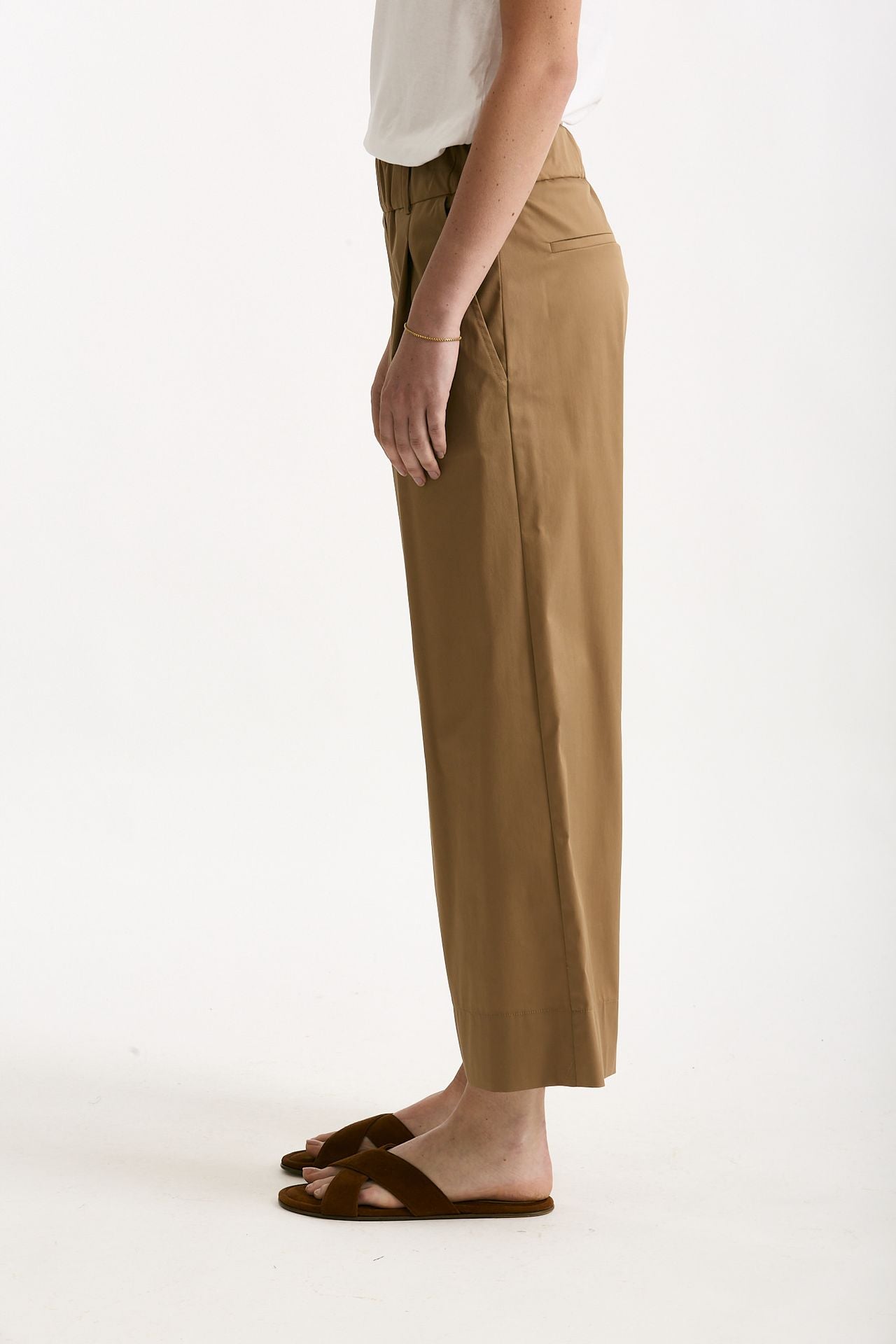 Pantalone in cotone cammello donna ( p - s ) - 3