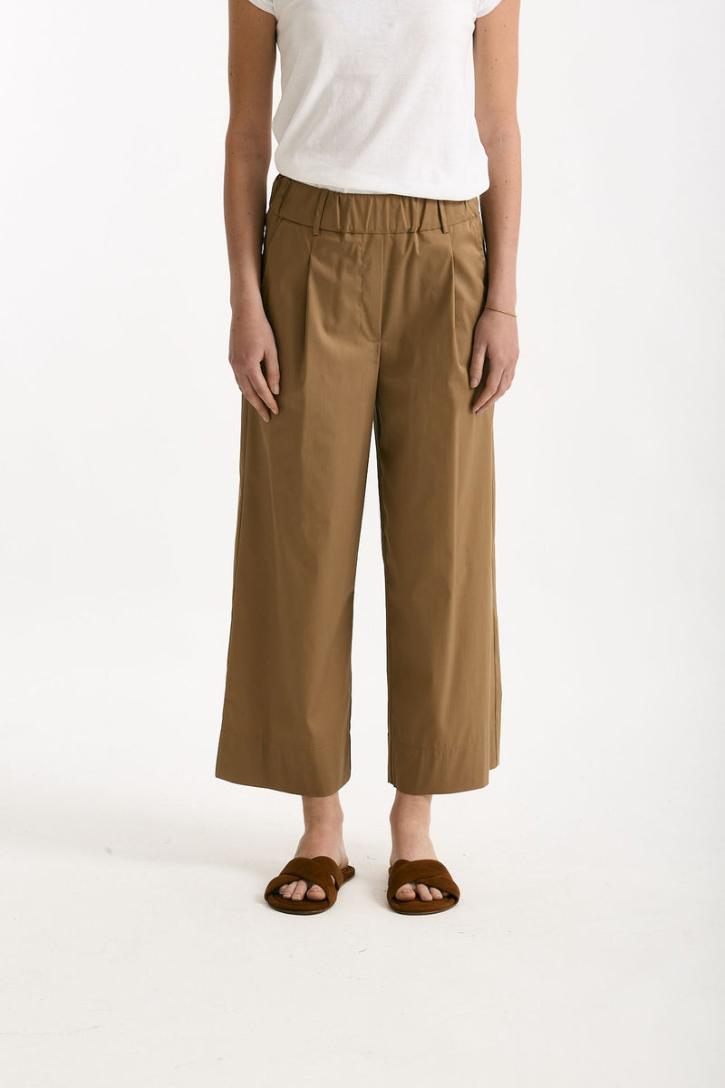 Pantalone in cotone cammello donna ( p - s ) - 2