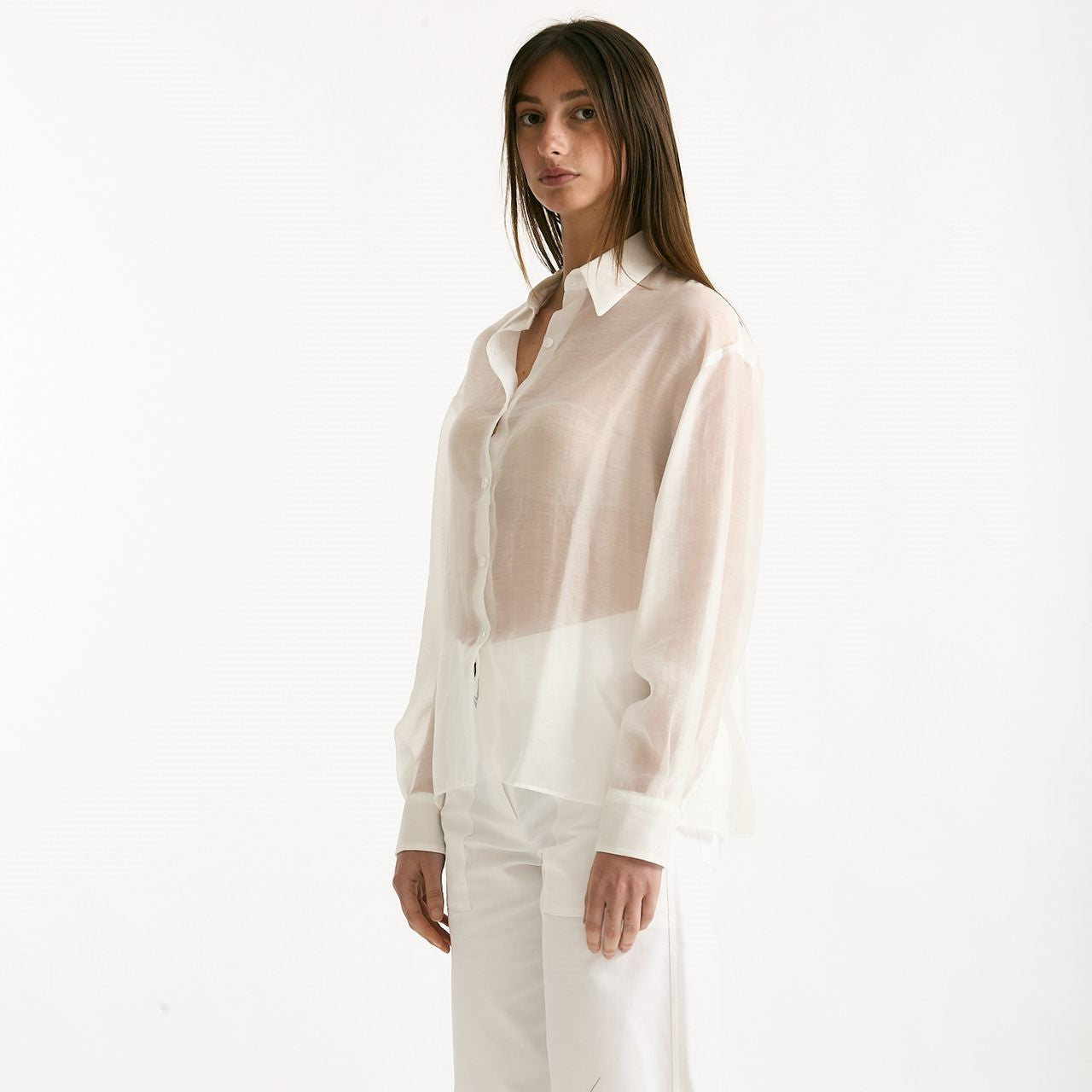 Camicia in mussola bianco donna ( p - s ) - 6