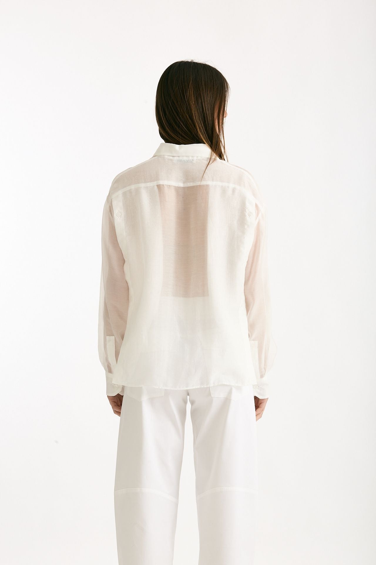 Camicia in mussola bianco donna ( p - s ) - 3