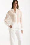 Camicia in mussola bianco donna ( p - s ) - 4
