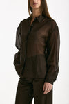 Camicia in mussola cioccolato donna ( p - s ) - 4