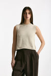 Gilet in maglia beige donna Scaglione - 1
