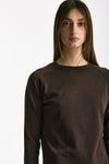 Maglia in cotone light marrone donna Scaglione - 4