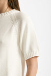 Maglia girocollo boxy bianco donna Scaglione - 4