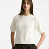 Maglia girocollo boxy bianco donna Scaglione - 5