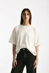 Maglia girocollo over bianco donna Scaglione - 1