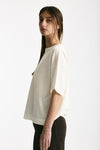 Maglia girocollo over bianco donna Scaglione - 2