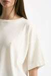 Maglia girocollo over bianco donna Scaglione - 5