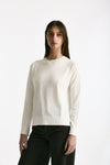 Maglia girocollo in cotone light bianco donna Scaglione - 1