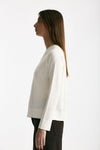Maglia girocollo in cotone light bianco donna Scaglione - 2