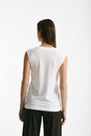 Canotta girocollo in super light cotton bianco donna Scaglione - 2
