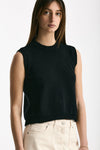 Gilet girocollo in maglia nero donna Scaglione - 3