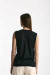 Canotta girocollo in super light cotton nero donna Scaglione - 2
