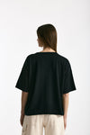 Maglia girocollo over nero donna Scaglione - 3