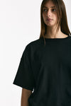 Maglia girocollo over nero donna Scaglione - 5