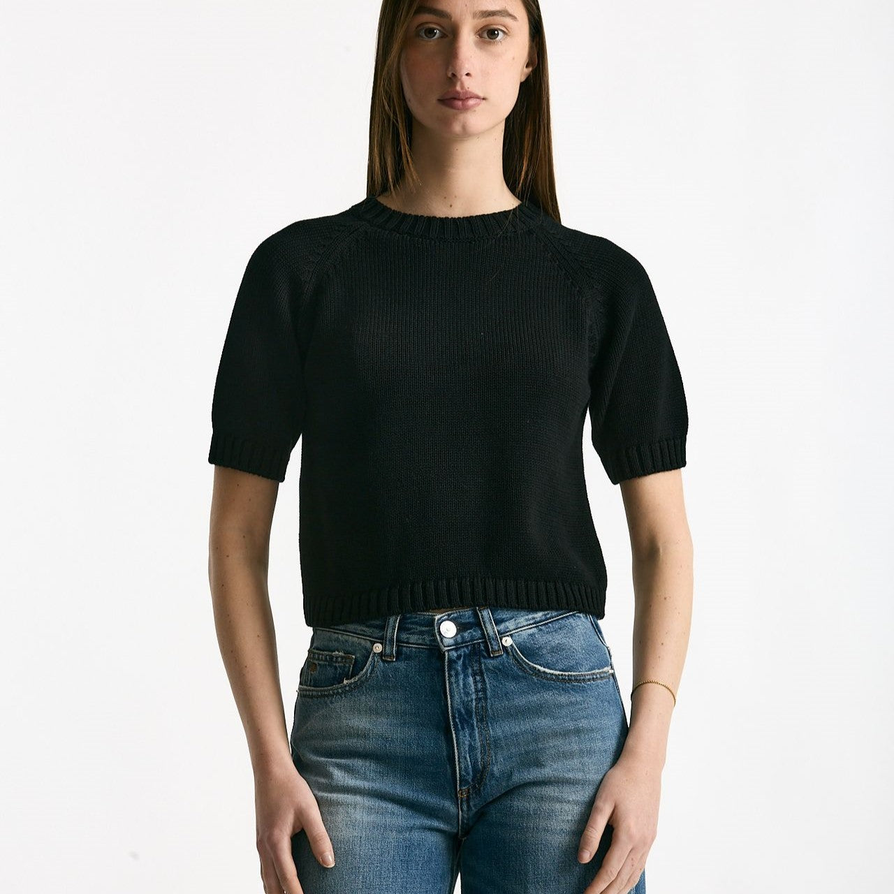 Maglia boxy nero donna Scaglione - 6