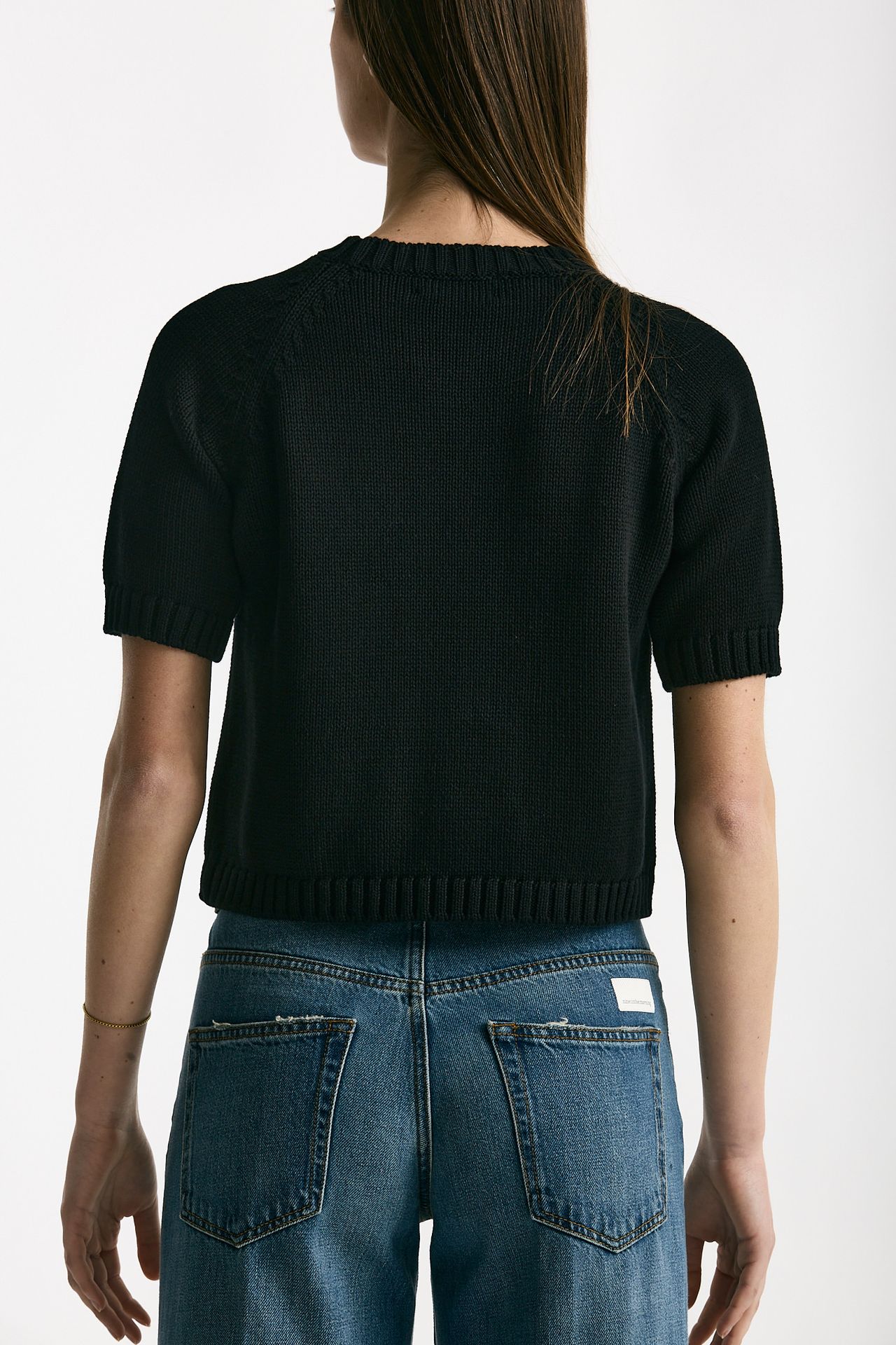 Maglia boxy nero donna Scaglione - 3