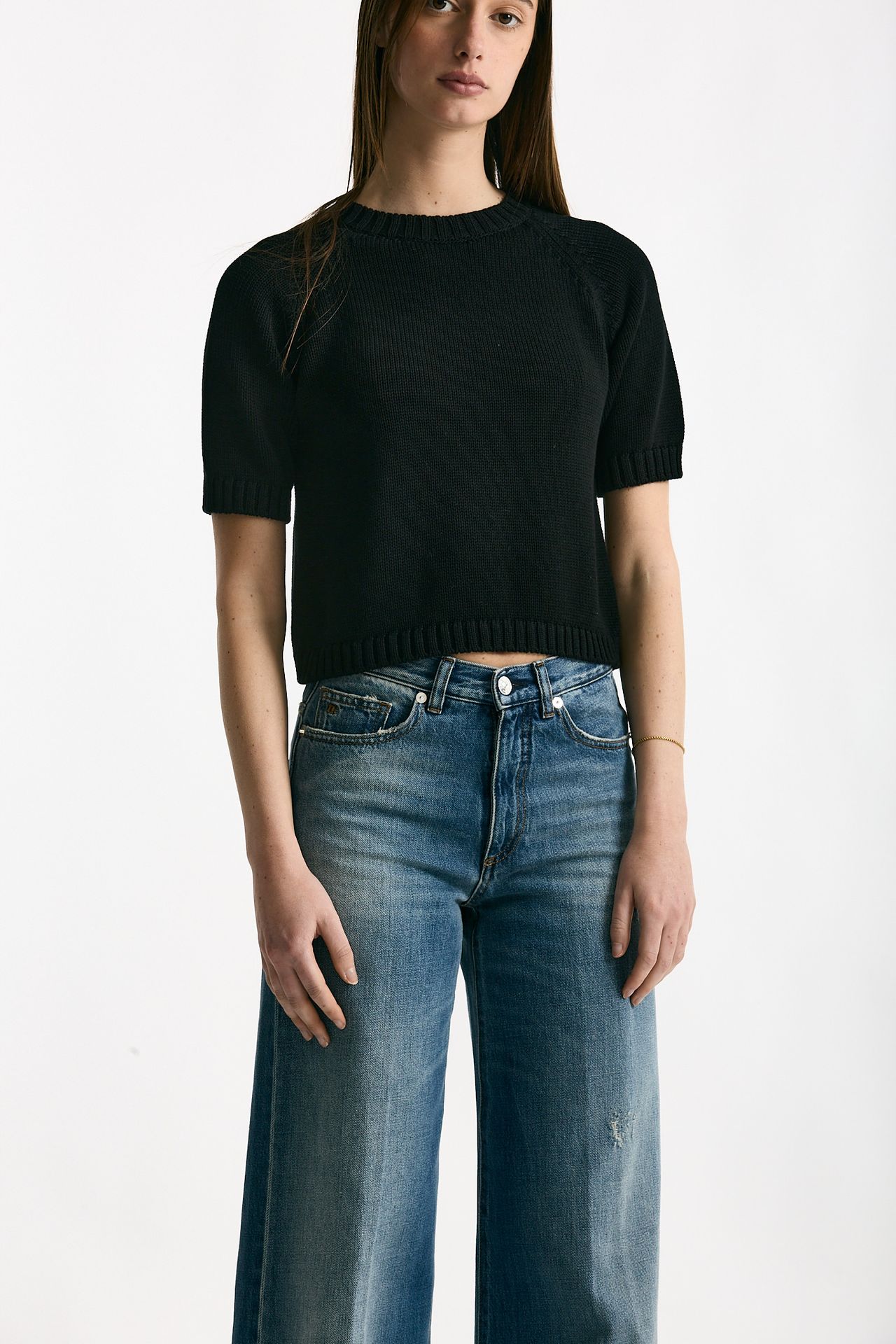 Maglia boxy nero donna Scaglione - 4