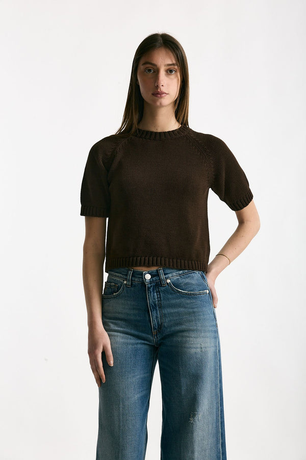 Maglia boxy testa di moro donna Scaglione