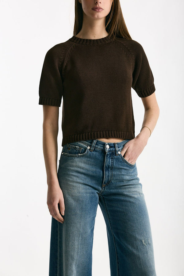 Maglia boxy testa di moro donna Scaglione