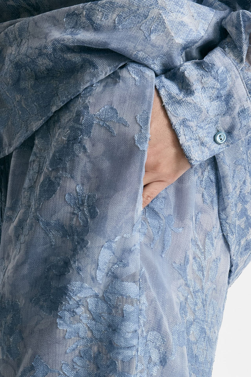 Pantalone in pizzo azzurro donna Ermanno firenze - 5