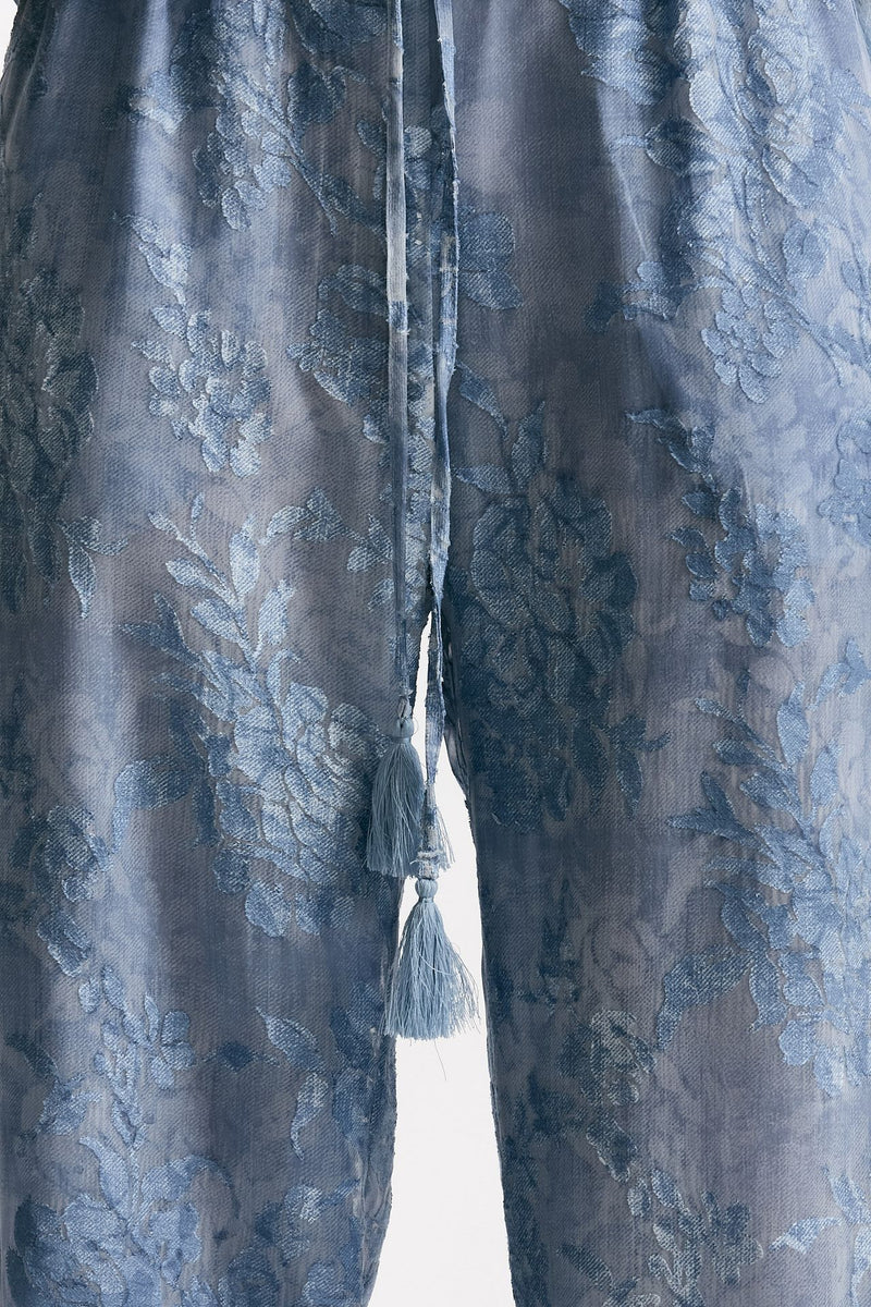 Pantalone in pizzo azzurro donna Ermanno firenze - 6
