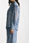 Camicia in pizzo azzurro donna Ermanno firenze - 1
