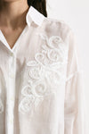 Camicia in ramie bianco donna Ermanno firenze - 4