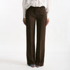 Pantalone in lino e viscosa marrone donna Ermanno firenze - 6