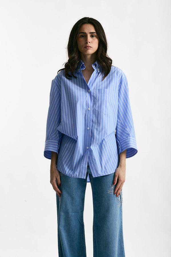 Camicia il cotone rigata donna Ermanno firenze