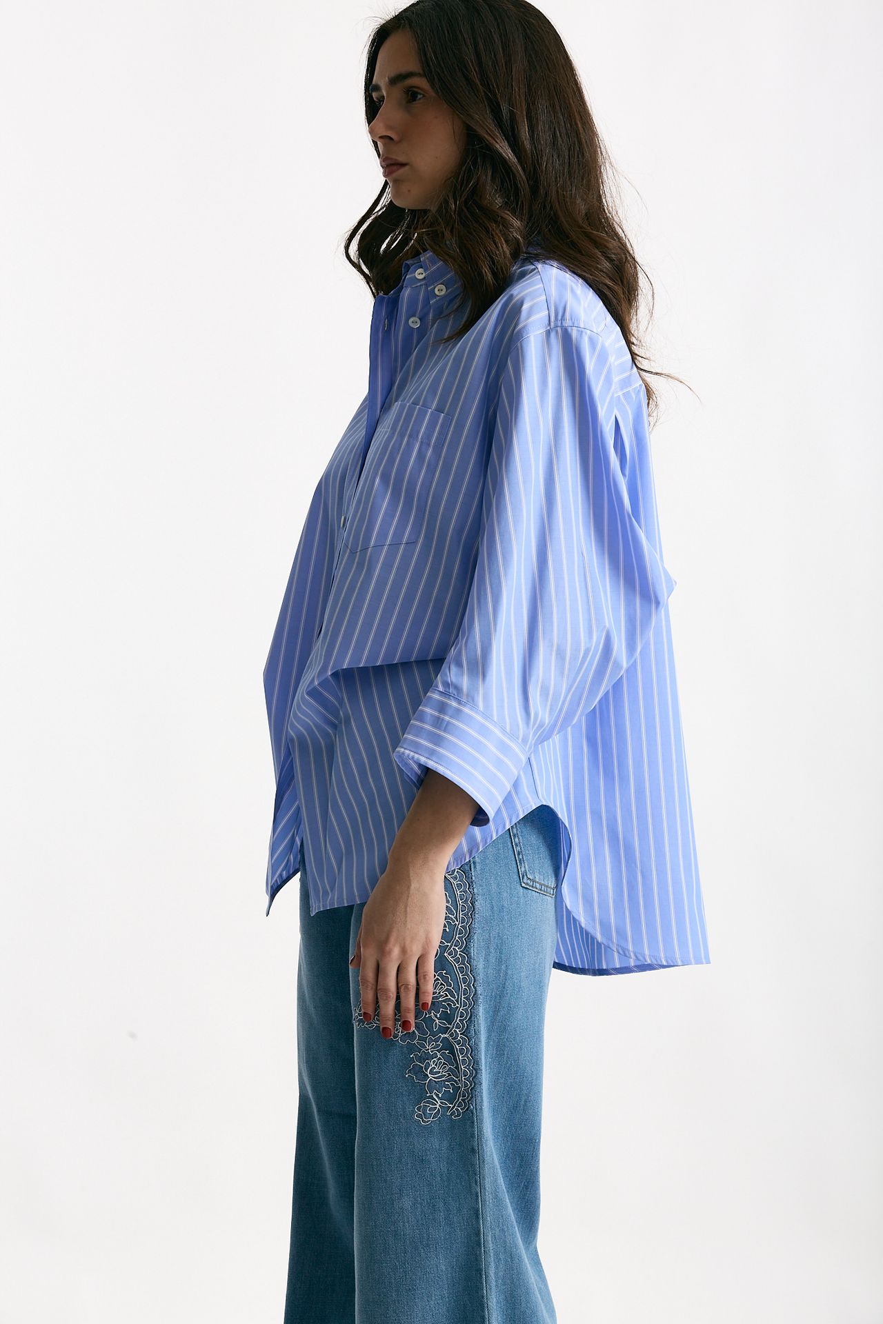 Camicia il cotone rigata donna Ermanno firenze - 2
