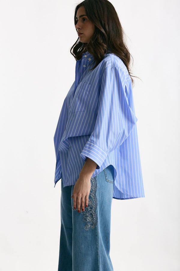 Camicia il cotone rigata donna Ermanno firenze
