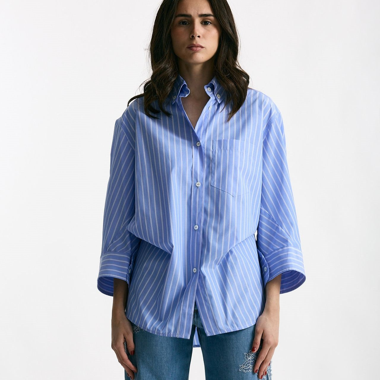 Camicia il cotone rigata donna Ermanno firenze - 6