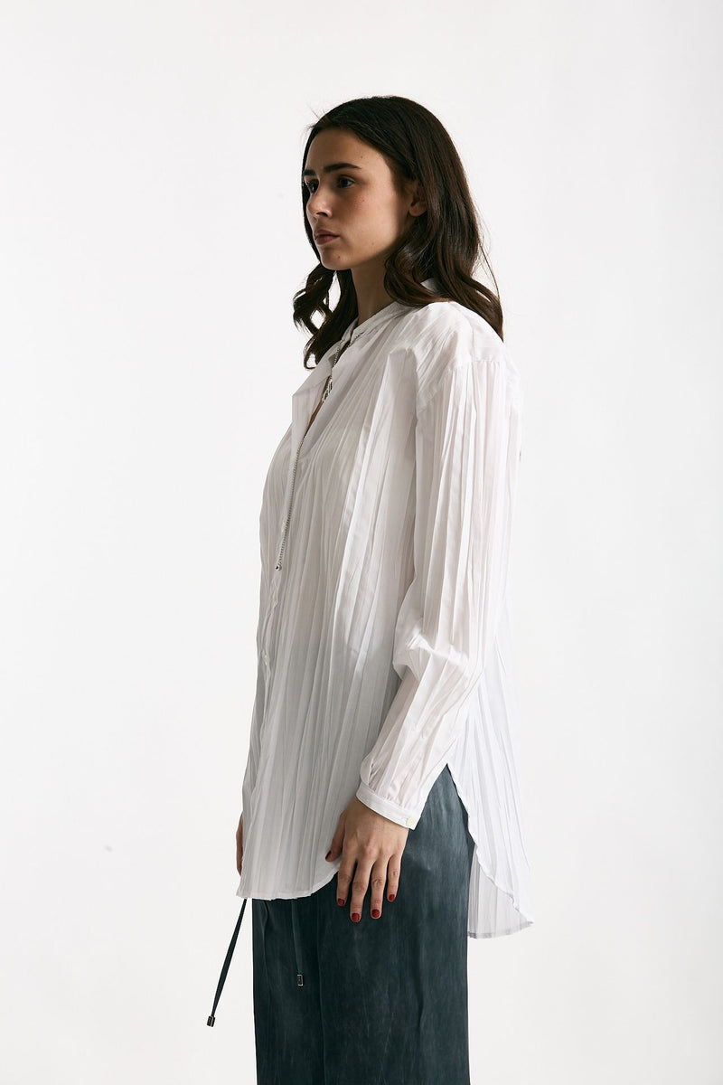 Camicia coreana plissè bianco donna Seafarer - 1