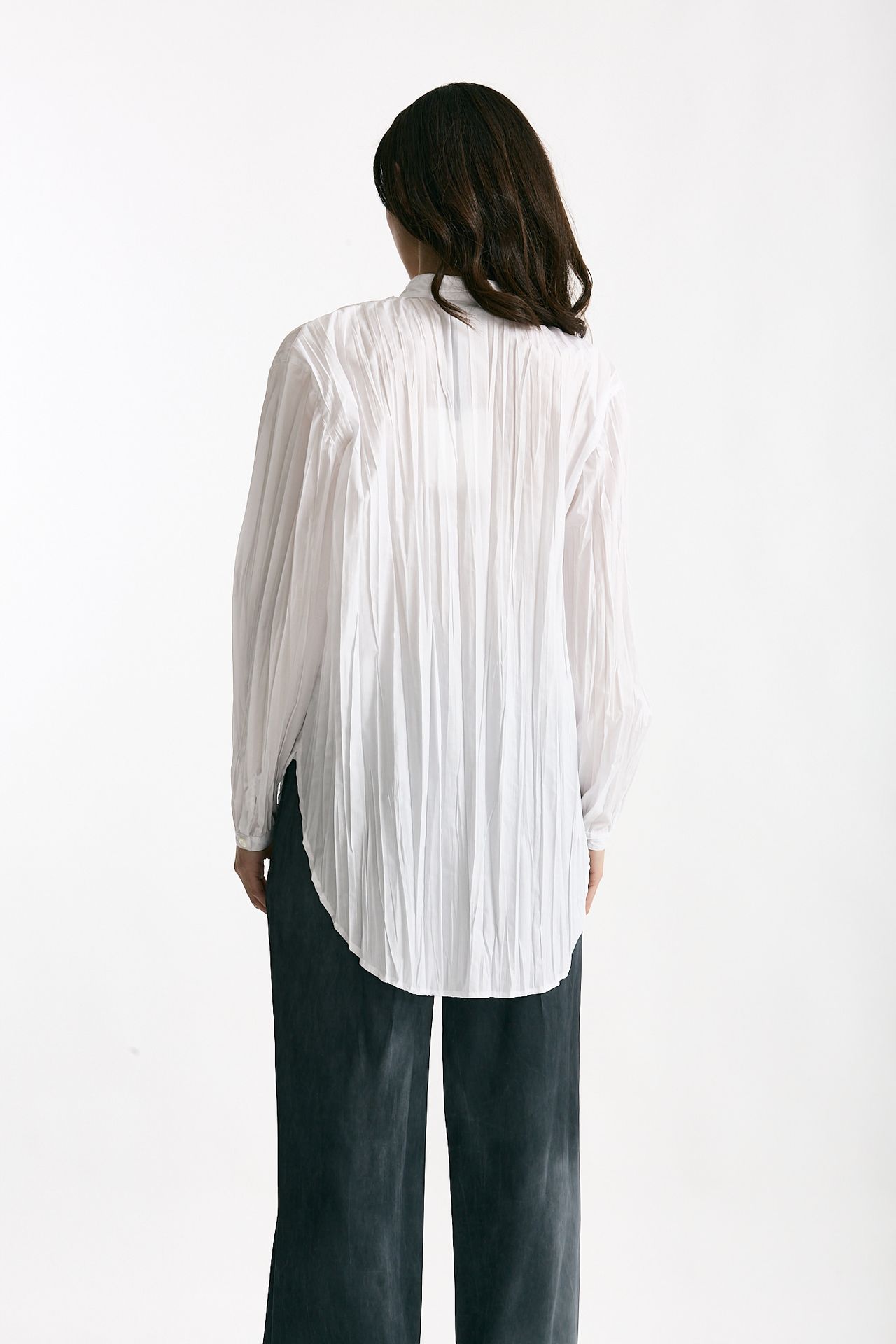 Camicia coreana plissè bianco donna Seafarer - 3