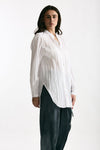 Camicia coreana plissè bianco donna Seafarer - 4