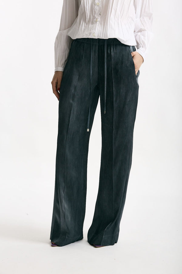 Pantalone fluido grigio lavato donna Seafarer