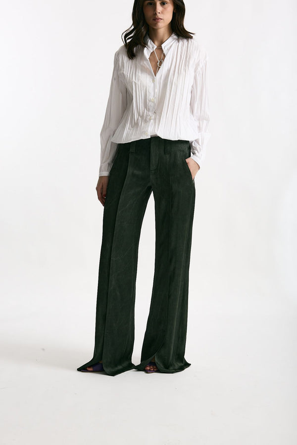 Pantalone fluido verdone slavato donna Seafarer