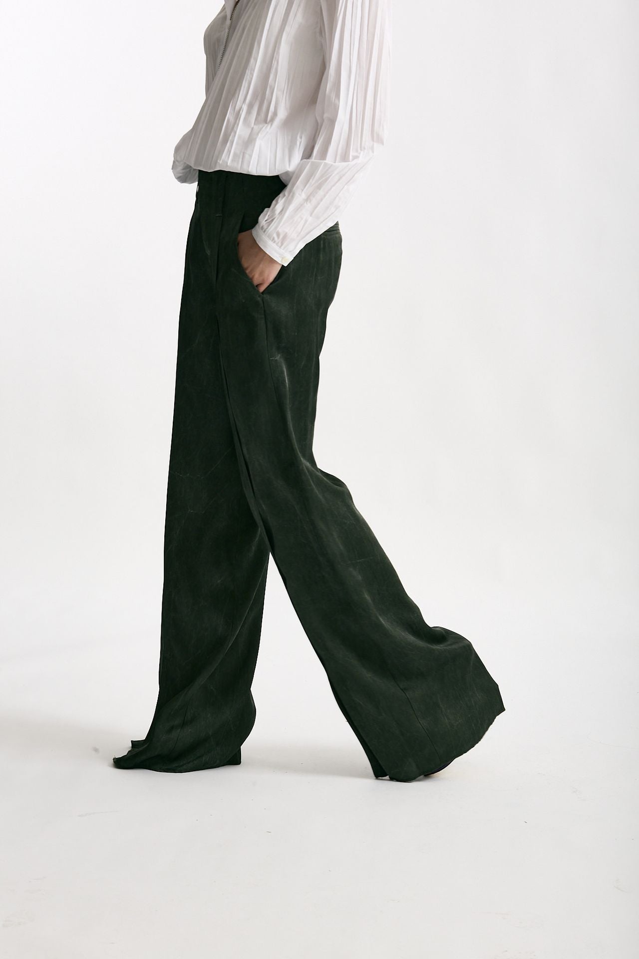 Pantalone fluido verdone slavato donna Seafarer - 2