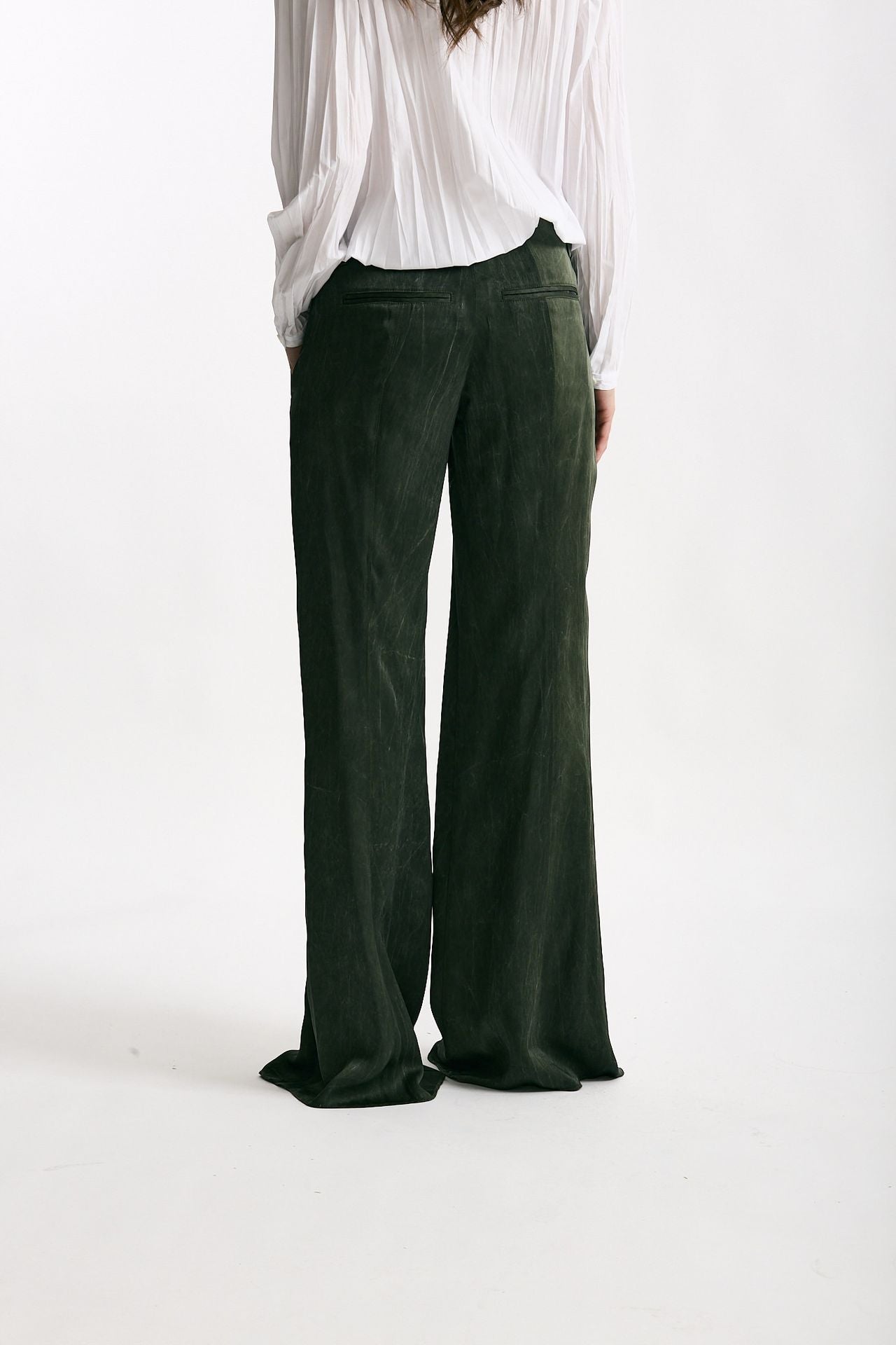 Pantalone fluido verdone slavato donna Seafarer - 3
