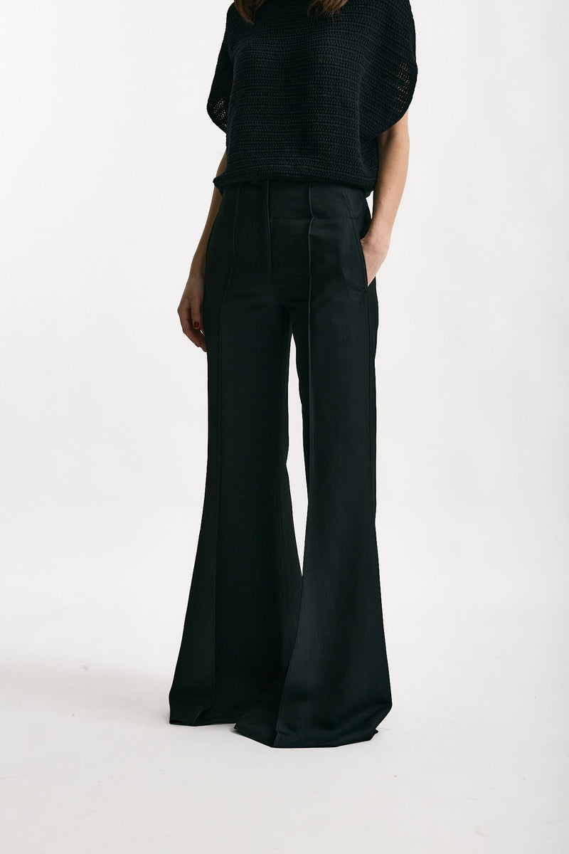 Pantalone a zampa blu black donna Seafarer - 1
