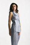 Top in micro-fantasia azzurro donna Seafarer - 4