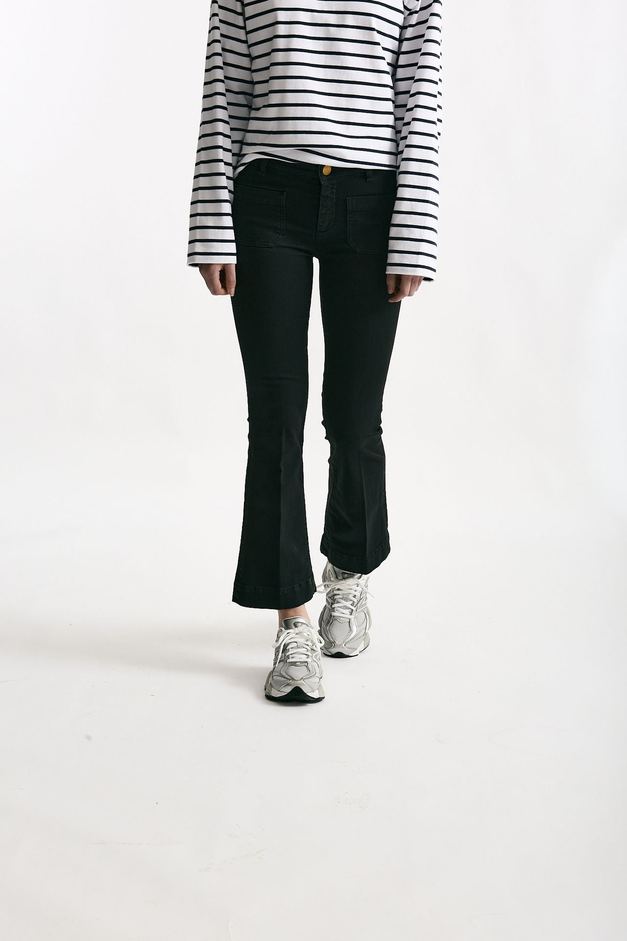 Jeans slim vita regolare nero donna Seafarer - 2