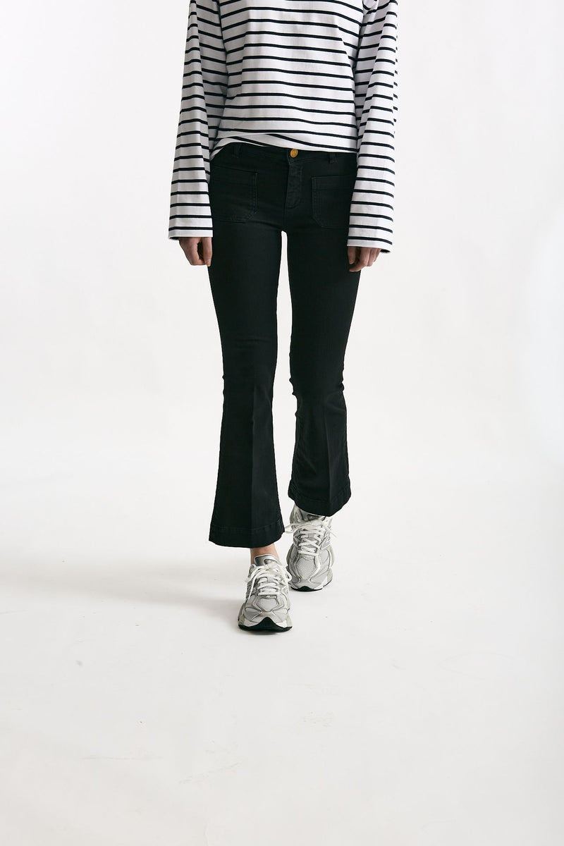 Jeans slim vita regolare nero donna Seafarer - 2