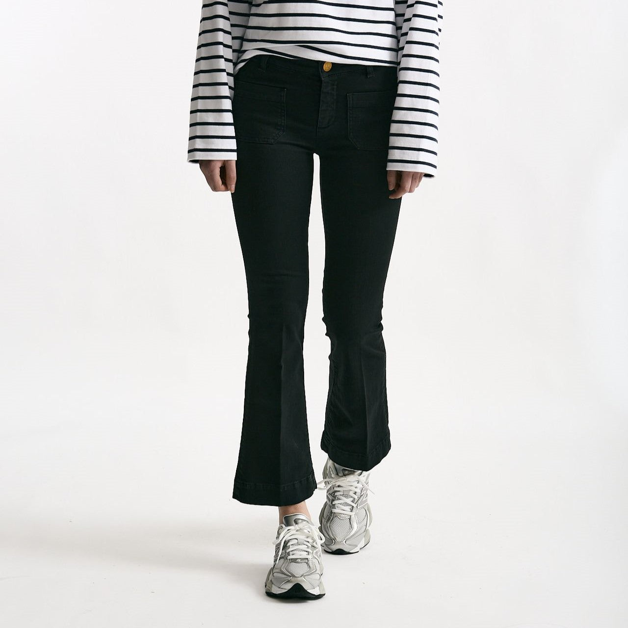 Jeans slim vita regolare nero donna Seafarer - 7